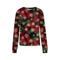 thumbnail image 5 of Neewe Christmas Sweatshirt for Women Crewneck Christmas Tree Long Sleeve Shirt Xmas Holiday Party Pullover Sweater Tops S-5XL, 5 of 6