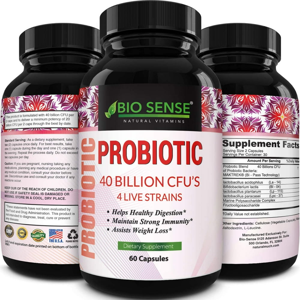 Bio Sense Probiotics Supplement for Men and Women Natural Digestion