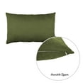 thumbnail image 3 of Farmhouse Set of 4 Decorative Throw Pillow Solid Color 12" x 20" Fern Green Lumbar for Couch, Bedding, 3 of 3
