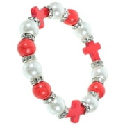 QUENTINU Pearl Bracelet Men Aesthetic Couples Bracelets Mens Vintage Gift Miss Lovers Man Red