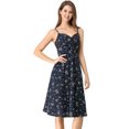 thumbnail image 1 of INSPIRE CHIC Robe à Bretelles Réglables à Motif Floral Torsadé pour Femmes, 1 of 6