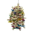 thumbnail image 5 of Bird Chewing Toy Hanging Swing Natural Wood Perch Tearing Toy Large Parrot Toys, 5 of 5