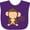 Purple, variant on Inktastic Happy Monkey Boys or Girls Baby Bib