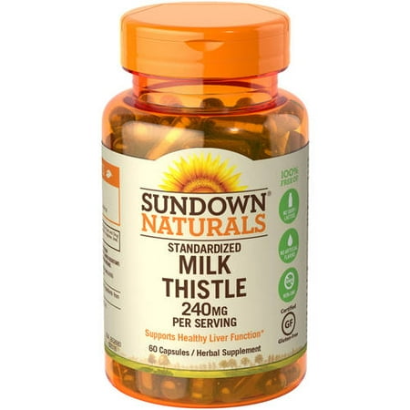- Sundown Naturals Standardized Milk Thistle Capsules, 240 Mg, 60 Ct