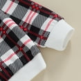 thumbnail image 6 of Bagilaanoe Toddler Baby Boy Casual Sweatshirt Long Sleeve Plaid Print Pullover 2T 3T 4T 5T 6T Kids Loose Tee Tops, 6 of 7