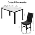 thumbnail image 5 of Baxluxe Marble Dining Table and Chairs Set, Faux Marble Kitchen Table Set with 4 Velvet Dining Chairs, 4-Person Rectangle Dining Table Set for 4, 5 Pieces Dinette Sets for Breakfast Nook, Black, 5 of 6