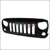 Spec-D Tuning HG-WRG07BB-V2-KL Front Grille for 07 to 14 Jeep Wrangler, Matte Black - 6 x 20 x 50 in.