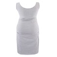thumbnail image 3 of EIMELI Robe pour Femme Enceinte à Rayures Sans Manches à Col Rond Ajustée Midi Robe Débardeur Robe d'Été Décontractée Robe de Maternité, 3 of 4