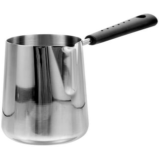 1PC Stainless Steel Oil Sprinkling Small Pot with Wooden Handle