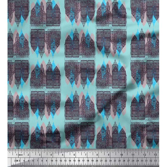 Soimoi Cotton Voile Fabric Architectural Structure Architectural Decor Fabric Printed Yard 42 Inch Wide