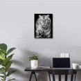 thumbnail image 2 of Black & White Tiger Canvas Wall Art Wild Animal Picture Wall Decoration Blue Eyed Tiger Prints on Canvas for Living Room Bedroom Modern Home Decor Ready to Hang Stretched and Unframed Artwork, 2 of 3