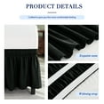 thumbnail image 6 of Subrtex Elastic Wrap Around Bed Skirt Dust Ruffle Smooth Soft Bed Frame Cover 15-inch Drop (Queen, Black), 6 of 6