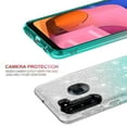 thumbnail image 4 of Samsung Galaxy A21 Case, KAESAR Cute Fashinon Slim Luxury Shinning Sparkle Bling Classy Glitter Sparkle Girl Girly Women Protective Cover for Samsung Galaxy A21 (Silver / Teal), 4 of 5