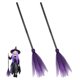 thumbnail image 1 of FELTECHELECTR 2 piezas de escoba de bruja para Halloween, accesorios decorativos para disfraz, espectáculo de máscaras, escoba milagrosa, escoba de bruja para fiesta de disfraces de Halloween., 1 of 3