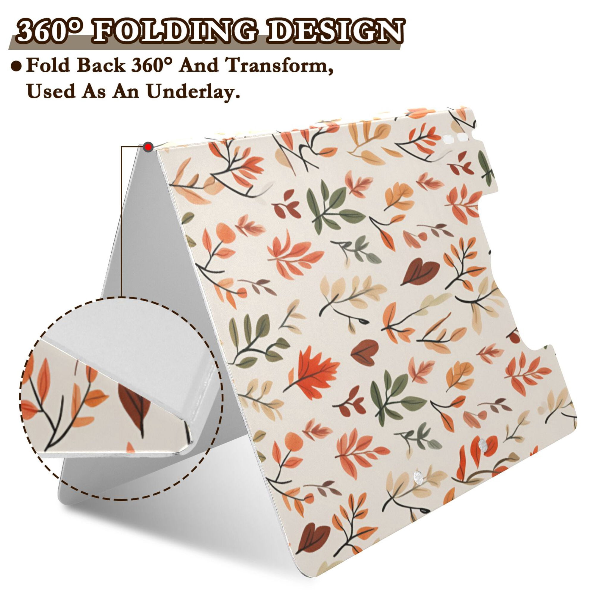 FORMRS A4 Clipboard Folder with Pen Holder Horizontal Foldable School Office Binder, Autumn Leaves