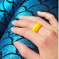 thumbnail image 6 of Neon Orange Breathable Silicone Ring 4mm Bandwidth, 6 of 6