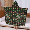 thumbnail image 5 of Multicolor Controllers Games Text Black Pattern Hooded Bath Towel，60"x35" for Ages 3 To 12 Kids, Quick Dry Lightweight Soft Microfiber Hood Beach Towel Cover Up for Kids, 5 of 7