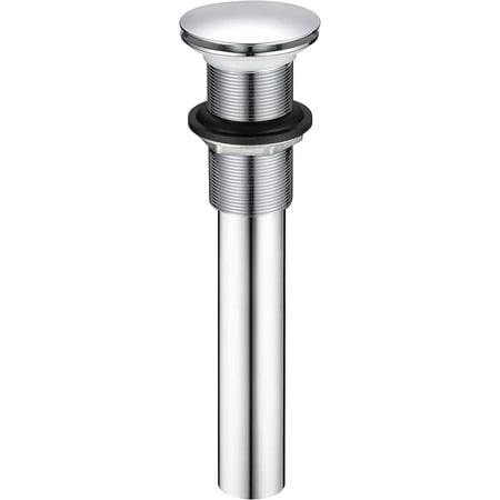 

HEATGENE Bathroom Sink Drain Chrome Pop Up Drain without Overflow Pop Up Drain Stopper for Bathroom Sink Bathroom Sink Drain Stopper Pop Up Fits 1-1/2 Opening with a 1-1/4 Tailpiece