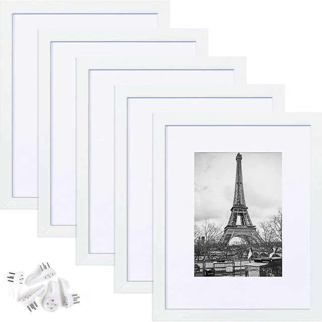 Coofit Wall Photo Frame Modern: 5PCS 5 x 7 Inch Picture Frame Gallery Frame with Mat