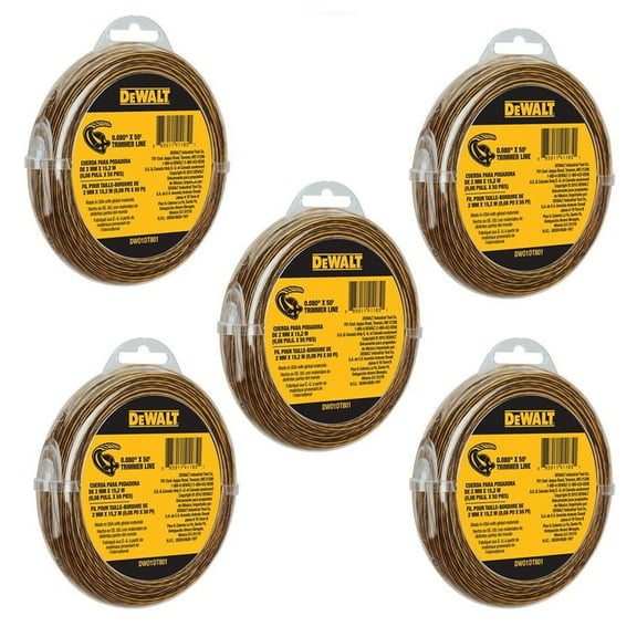 Dewalt 5 Pack Of Genuine OEM Replacement Trimmer Line - DWO1DT801-5PK