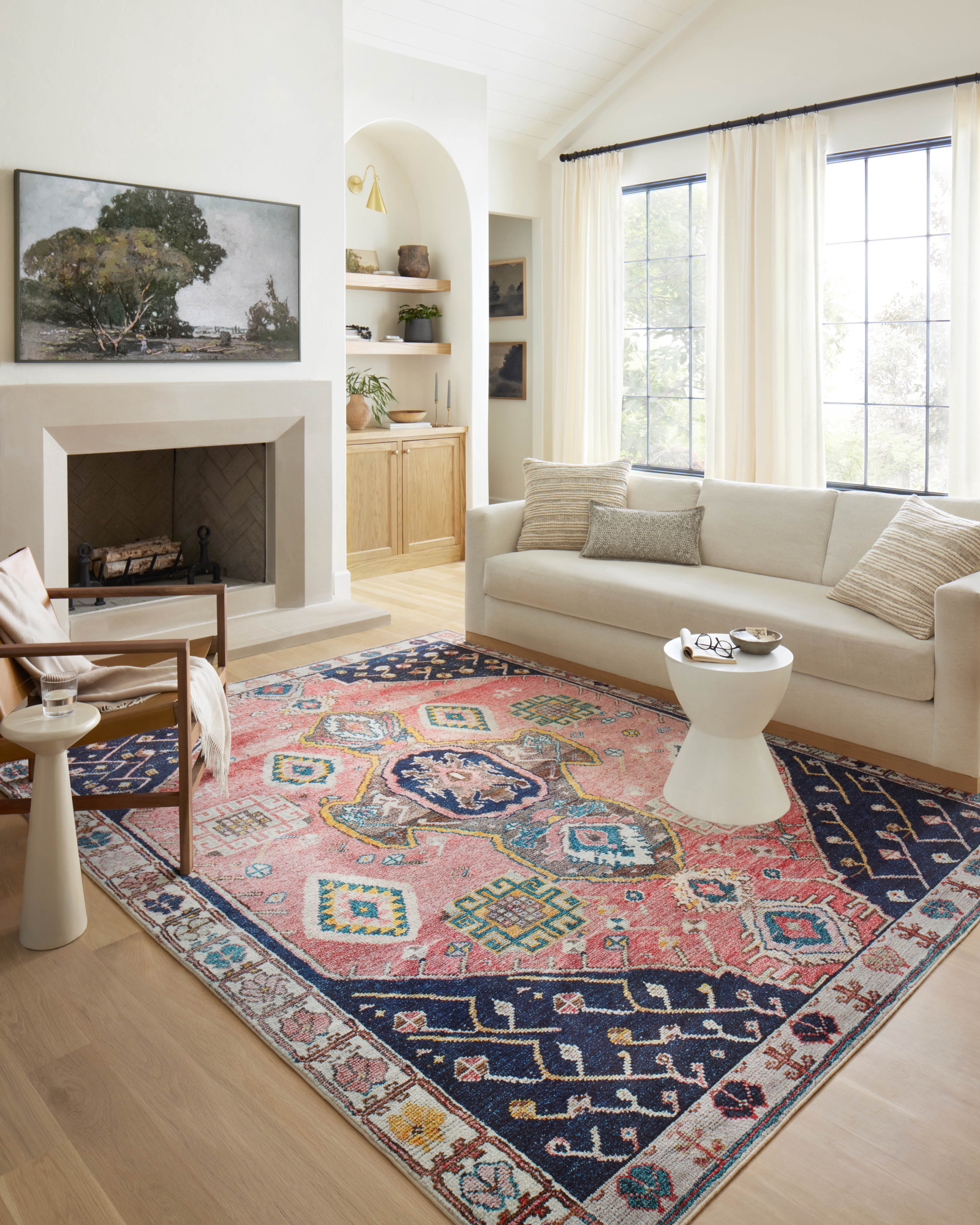 Loloi Fiona Rust / Navy 7'-6" x 9'-6" Area Rug