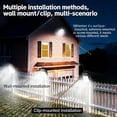 thumbnail image 2 of Solar Clip Light with Motion Sensor, Clamp on Solar Motion Light, Solar-Powered LED Light for Outside Fence, Waterproof, 3 Modes 3 Mounting Ways for Fence, Wall, Garage, Patio Umbrella, 2 of 7