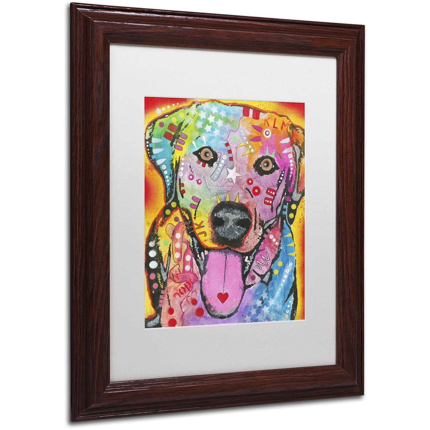 Trademark Fine Art "Loving Joy" Canvas Art by Dean Russo, White Matte, Wood Frame
