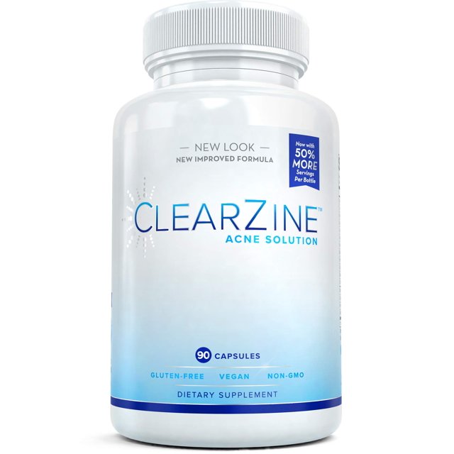 Píldoras para el acné ClearZine para adolescentes y adultos Clear Skin 90 cápsulas