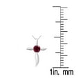 thumbnail image 3 of Sterling Silver Sterling Silver with Ruby Cross Pendant, 3 of 3