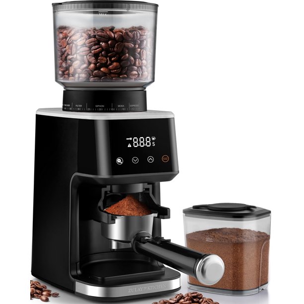 Zulay - Molinillo de café ajustable - Molinillo de café antiestático comercial - 51 ajustes precisos de molienda molino eléctrico para expreso, Zulay Kitchen NA