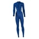 thumbnail image 5 of Traje de buceo para mujer, traje de neopreno con cremallera frontal, cuerpo completo, manga larga, traje de neopreno para uso bajo el agua. Azul L, 5 of 9