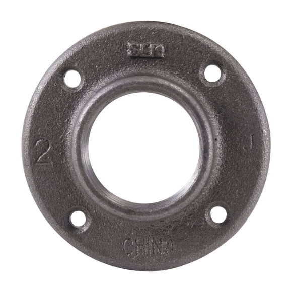 Brida de suelo LDR Industries 310 F-2 negra de 2 pulgadas