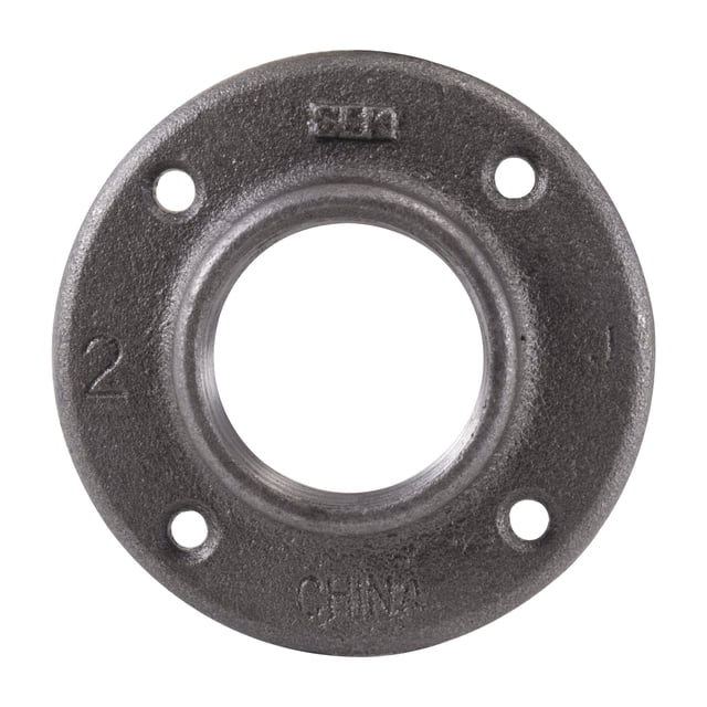 Brida de suelo LDR Industries 310 F-2 negra de 2 pulgadas