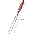 thumbnail image 2 of IMEEA 11.5 Inch Meat Fork Stainless Steel Carving Fork with Wooden Handle Two Prong Fork Meat Cooking Fork Barbecue Fork for Chicken Turkey Beef, 2 of 5