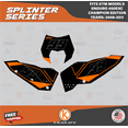 thumbnail image 2 of Kalair GFX Graphics Kit for Ktm Enduro 450EXC Champions Edition (2008-2011) Splinter Series, 2 of 5