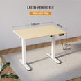 thumbnail image 4 of INNOVAR Electric Standing Desk, Home Adjustable Height Stand up Desk, 40x24 inches Small Sit to Stand Desk for Office with Splice Board,Nature Top,Easy to Install, 4 of 12