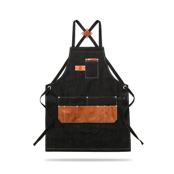 Longjian Workshop Apron Carpenter for Craftsman Restaurant Kitchen Sleeveless Work Bib Pockets Picnic Barbecue Aprons Clothing