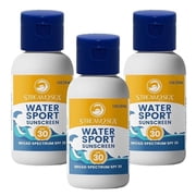 Stream2Sea SPF 30 Reef Safe Travel Size Mineral Sunscreen, Skin Protection - Pack of 3