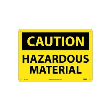 National Marker Caution Signs; Hazardous Material 10X14 .040 Aluminum C676AB