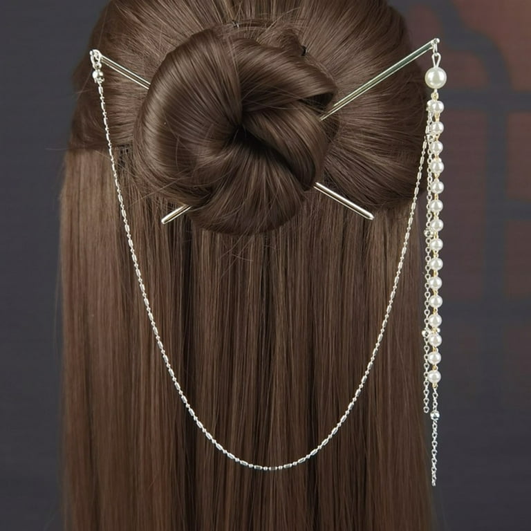 Hair pin with best sale chain