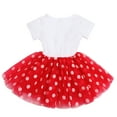 thumbnail image 3 of IBTOM CASTLE Toddler Baby Girls Princess Shiny Sequin Bow Tutu Dress with Headband 3rd Birthday Outfits Cake Smash Party Clothes Set 3 Years Red Dots - Balloon, 3 of 8