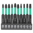 thumbnail image 1 of Impact Driver Bit, 10Pcs Strong Magnetism Wear Resistant Magnetic Screwdriver Bit Set  for Power Drilling, 1 of 7