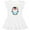 AA-White, variant on Inktastic I'm 2 Cute Penguin with Sunglasses and Flowers Girls Toddler Dress