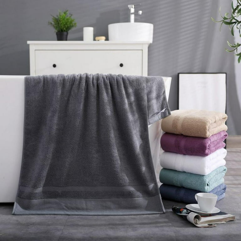 Luxury Thick Bath Towels 19.7 x 39.4 Premium Bath Sheet/Ultra Soft,  Highly Absorbent Heavy Weight Combed Cotton (Grey)