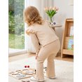 thumbnail image 5 of 18 Months Baby Girls Clothes 24 Months Girls 2PCS Fall Winter Outfits Set Cute Bowknot Toddler Girls Long Sleeve Top Pants Set Apricot, 5 of 8