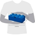 thumbnail image 3 of Room Copenhagen Lego Storage Brick 8 Desk Drawer, 8-Stud Stackable Tabletop Storage Box, 12.4 x 6.2 x 4.4 in, Bright Blue, 3 of 10