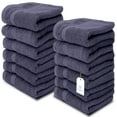 thumbnail image 5 of White Classic Luxury Cotton 12 Pc Washcloth Set, Hotel Style Small Bath Towel and Face Cloth 13x13, Soft Plush Washcloth 12 Pack, Thick High Absorbent Wash Clothes, Face Towels, Navy Blue Towels, 5 of 11