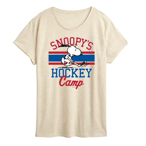 Peanuts - Snoopy's Hockey Camp - Women's Short Sleeve Graphic T-Shirt