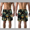 thumbnail image 3 of luoweisi Men's Beach Shorts Quick Dry Swim Trunks with Mesh Lining Vintage Teapot L, 3 of 5