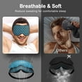 thumbnail image 2 of Breathable Sleep Mask, 3D Eye Mak Sleep for Side Sleepers Women Men, Light Blocking Sleeping Mask with Adjustable Strap, Soft Lightweight Eye Cover for Travel, Night Work, Nap, Office - Blue, 2 of 9